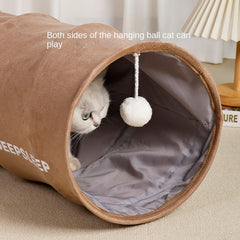 Cat Rolling Cage Toy Hide-and-Seek Straight Tunnel Cat Bed Universal Pet Cat Tunnel