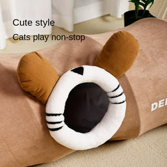 Cat Rolling Cage Toy Hide-and-Seek Straight Tunnel Cat Bed Universal Pet Cat Tunnel