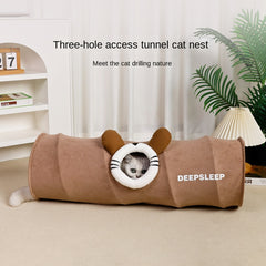 Cat Rolling Cage Toy Hide-and-Seek Straight Tunnel Cat Bed Universal Pet Cat Tunnel