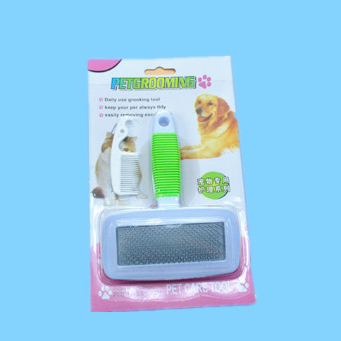 Pet Supplies Candy Color Comb Stainless Steel Bath Brush Hair Removal Flea Needle Comb