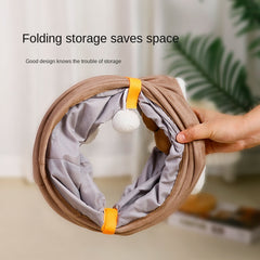 Cat Rolling Cage Toy Hide-and-Seek Straight Tunnel Cat Bed Universal Pet Cat Tunnel