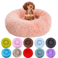 Round Plush Pet Winter Warm Pet Cat Litter Dog Bed Cat Mat Pet Supplies Dog Kennel Cat Litter